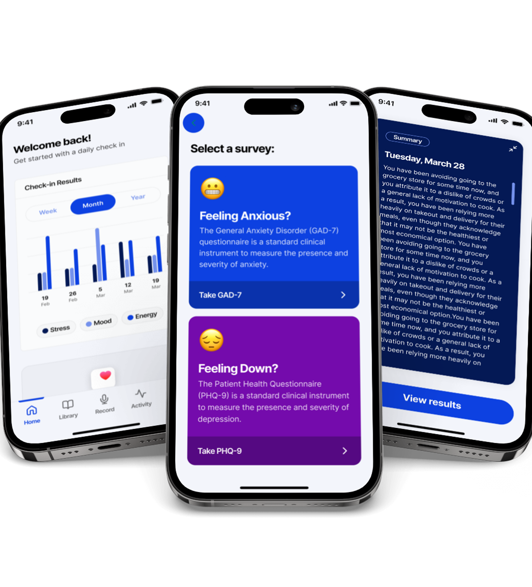 Sorenson Wellness App Interface Mockups