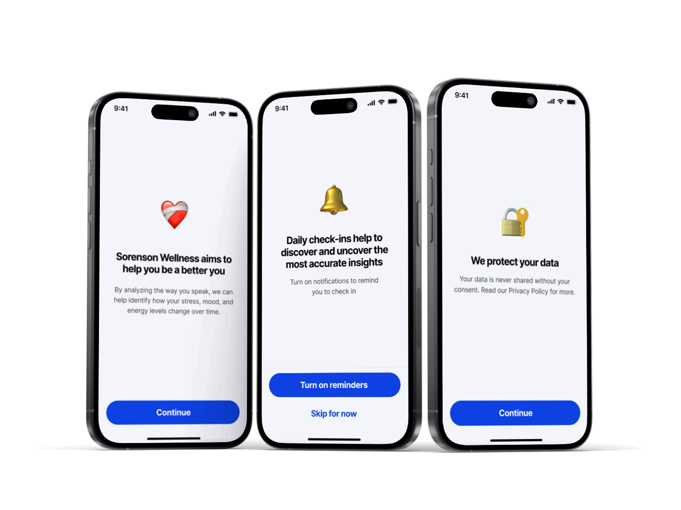 Privacy-first onboarding step 2: Daily check-in reminders with opt-out options