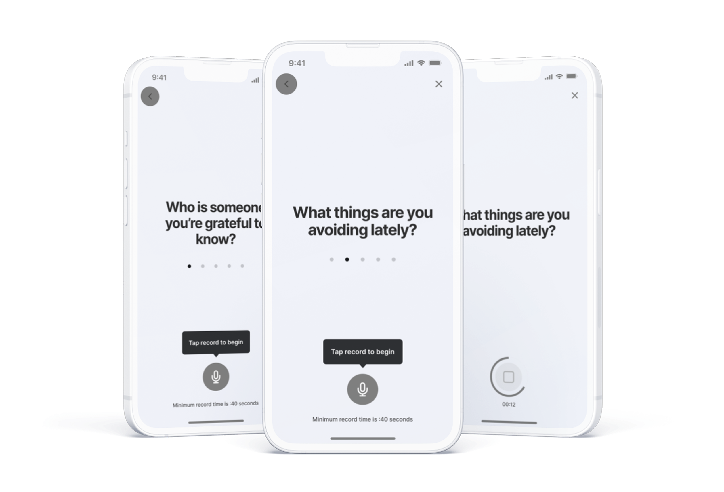 Voice Check-in Step 3: Voice Recording Interface